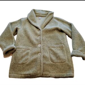 Winter Silks Pistachio Green Sherpa Coat Jacket Medium